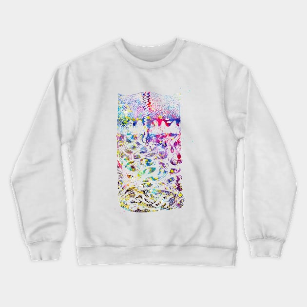 Vertical section of the skin Crewneck Sweatshirt by erzebeth